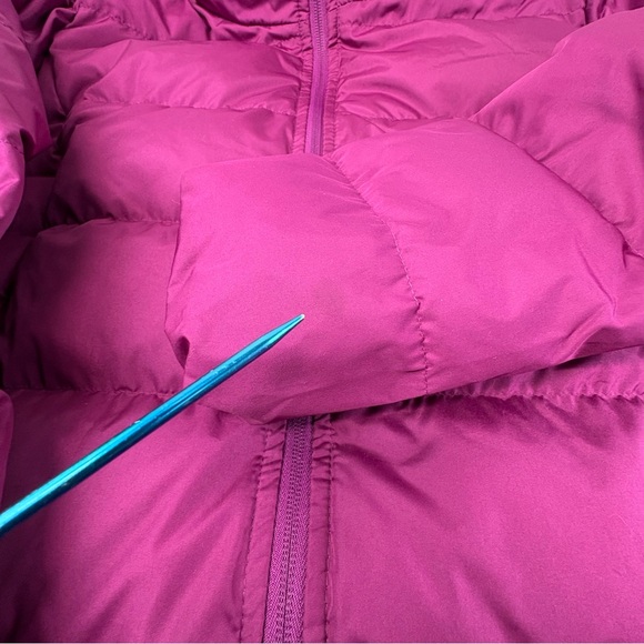Lands End Down Puffer Jacket Womens XL Tall Magenta Pink Full Zip Pockets - Picture 11 of 15